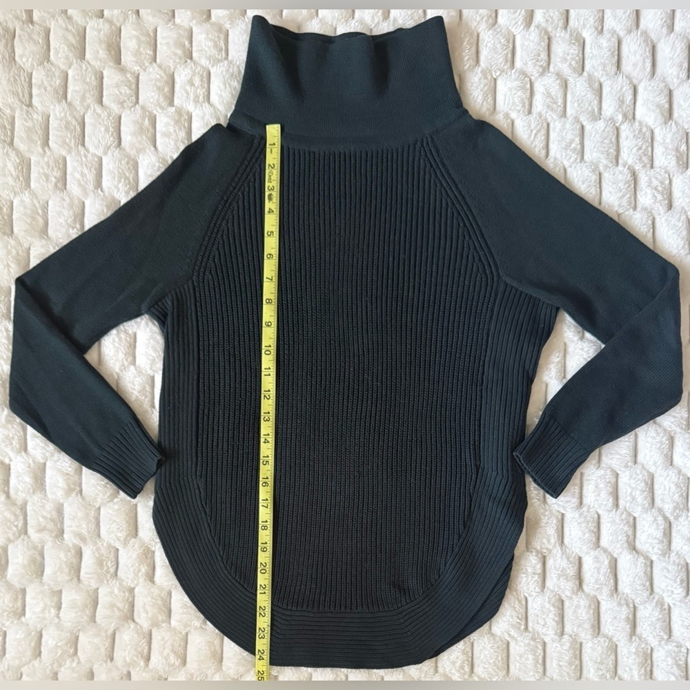 Athleta Ravine Merino Wool Blend Funnel Neck Tunic Sweater Hunter Green XXS EUC - Picture 5 of 10